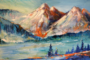 عکس باکیفیت نقاشی کوه